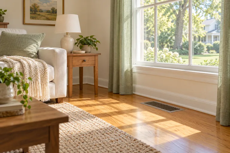 A room vent providing part of the indoor air path